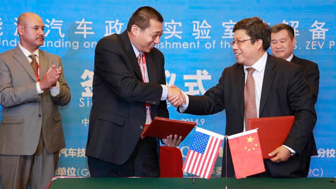 UC Davis - China Forge Landmark Accord to Speed Development of Clean Vehicles